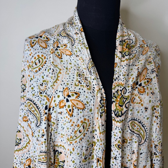 Patrons Of Peace Paisley Floral Bohemian Print Kimono Cardigan Size Medium - Picture 6 of 10
